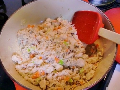 おからを煮る